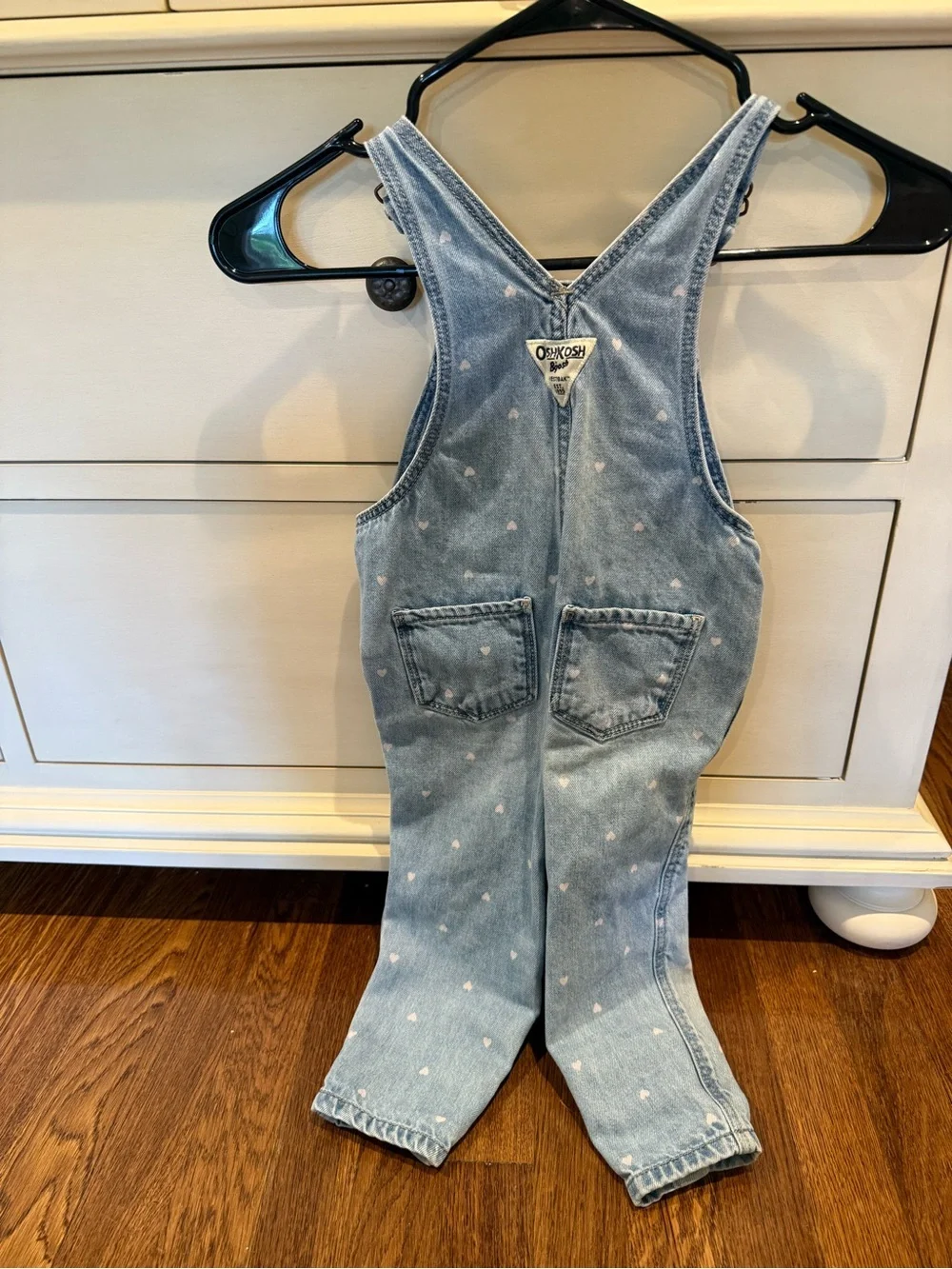 OshKosh B'gosh Light Blue Denim Overalls with Heart Patch